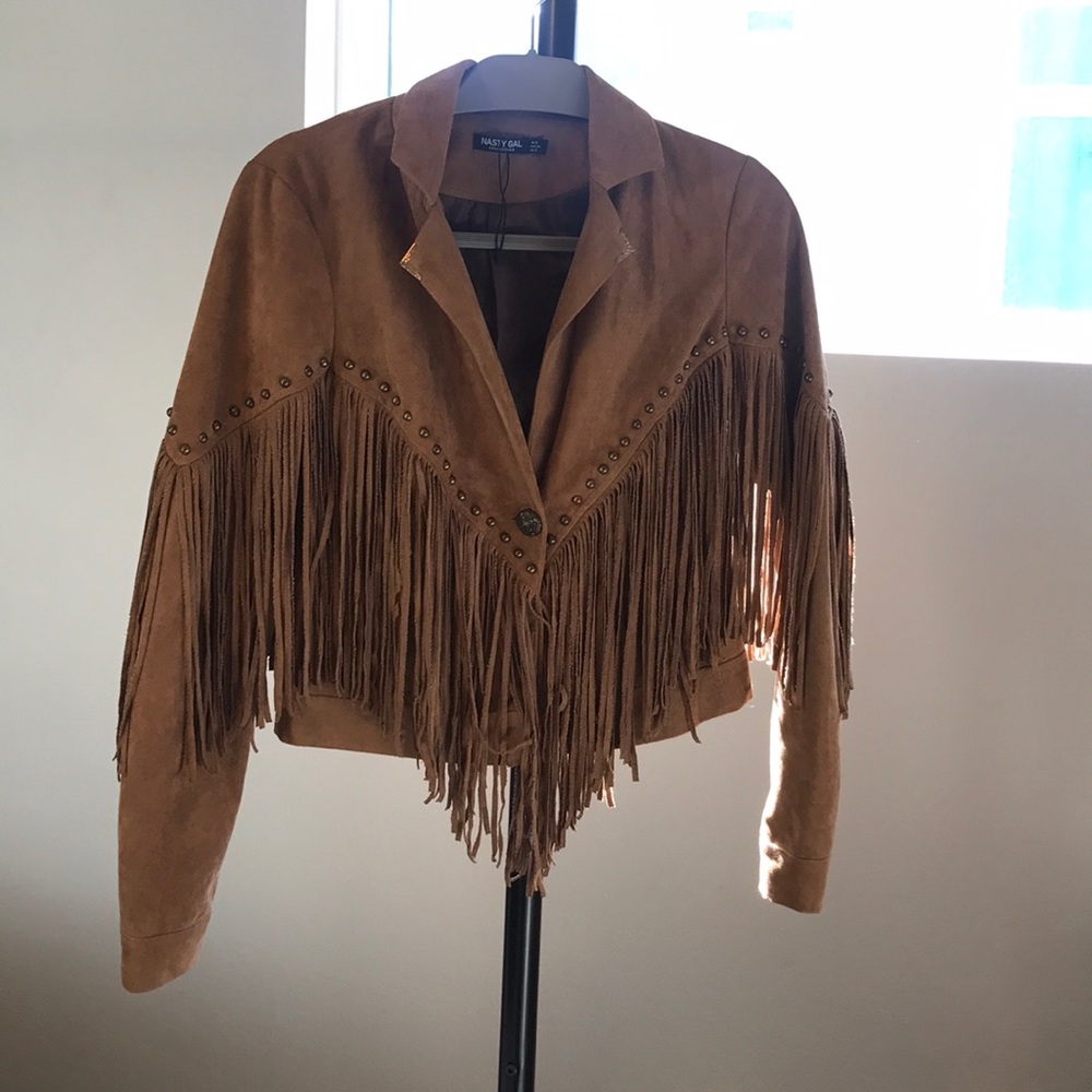 Suede, fringe jacket